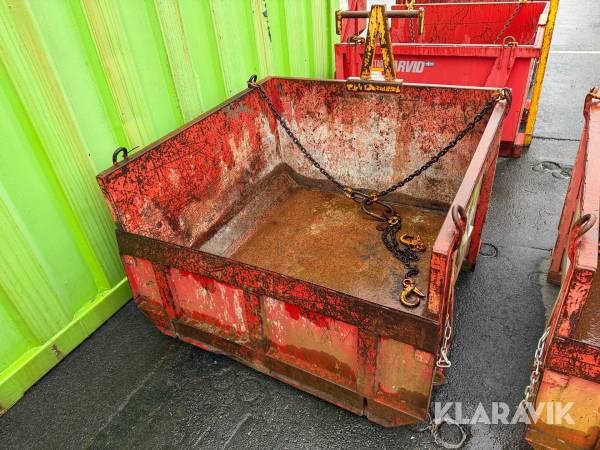 Materialbask Starke Arvid 1500 Kg/1100 Liter kedjetömmande med kroktorn