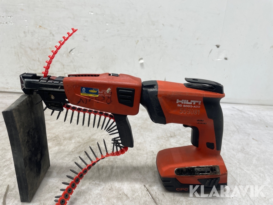 Automatskruvdragare Hilti SD5000-A22 & SMD 57, Svalöv, Klara