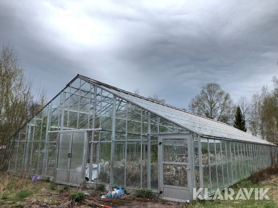 Växthus 25.6 m x 12 m med tillbehör