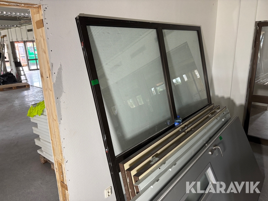 Glasparti Götaverken aluminium, 3 st