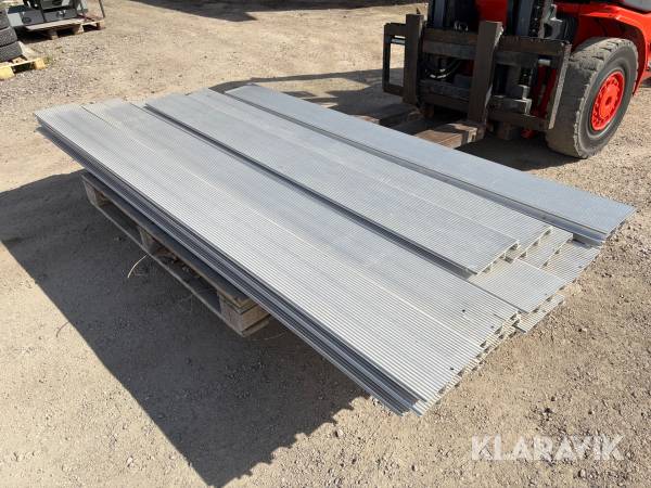 Självbärande golvplank i Aluminium 16 st