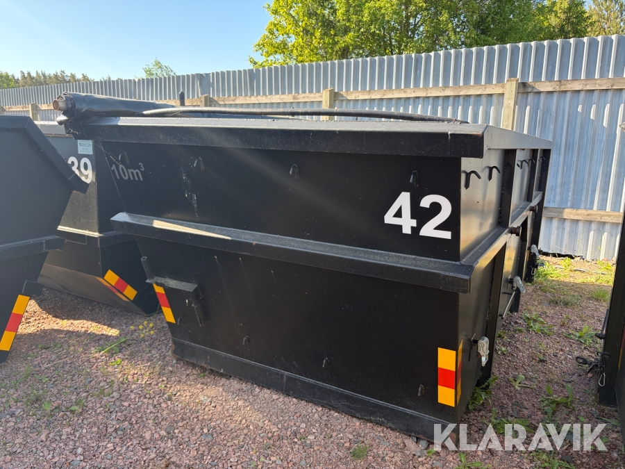 Liftdumpercontainer Dinacon 10 m3 med kapell 1 st