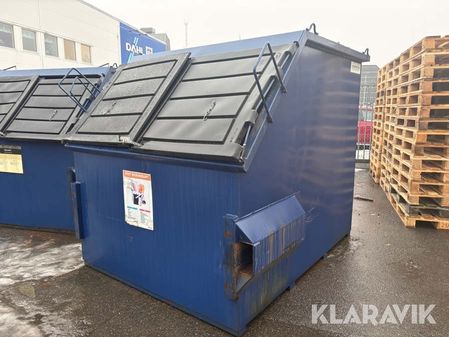 Frontlastarcontainer med luckor