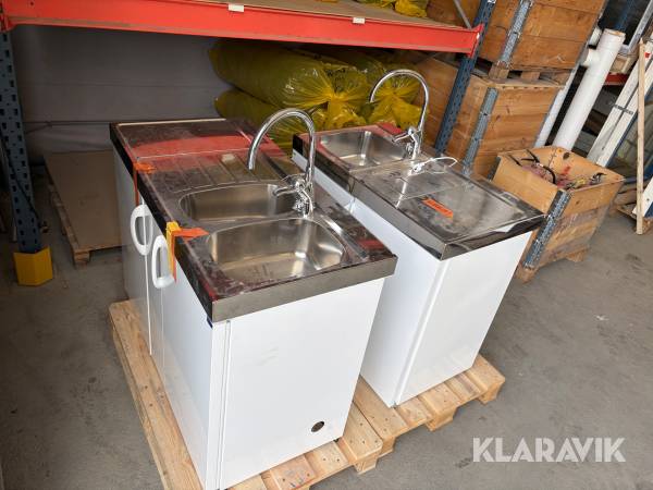 Diskbänk med kylskåp 2 st