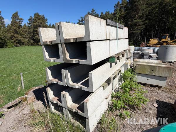 Betongelement/ rännor 10st