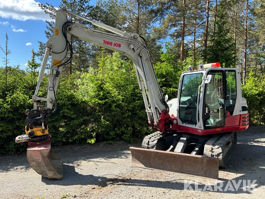 Grävmaskin Take-Job TB285 med rotator och redskap