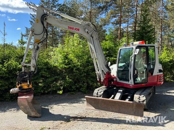 Grävmaskin Take-Job TB285 med rotator och redskap
