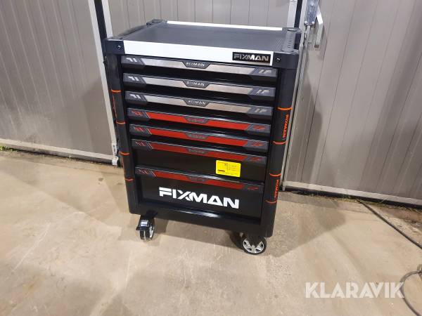 Verktygsvagn med verktyg Fixmann 155 delar