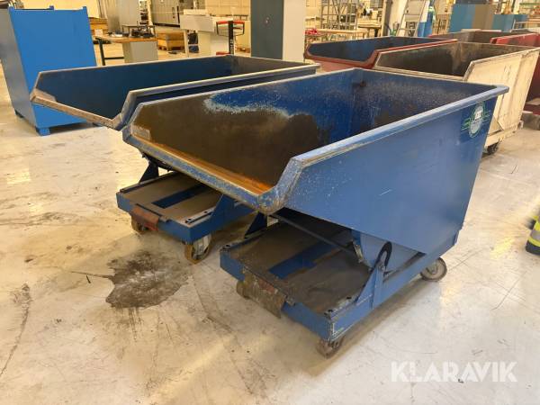 Spåncontainer 0,6 m3 2 st