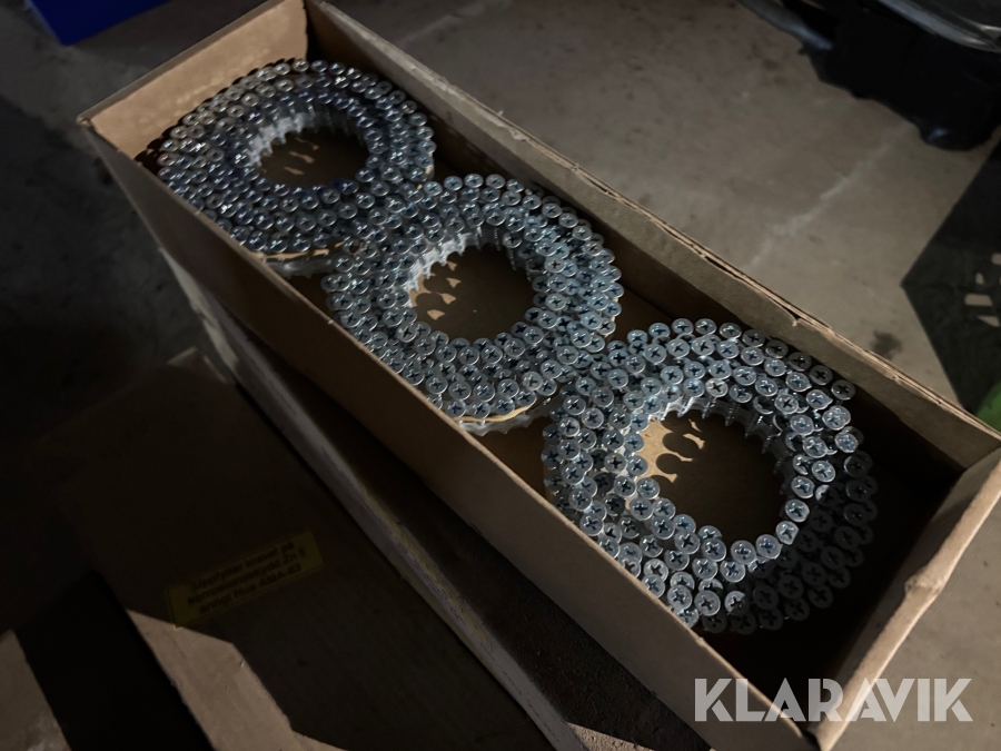 Bandade gipsskruv Gunfred 8st lådor