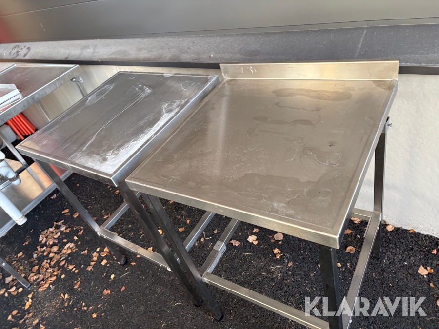 Rostfri diskbänk 2st