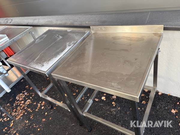 Rostfri diskbänk 2st