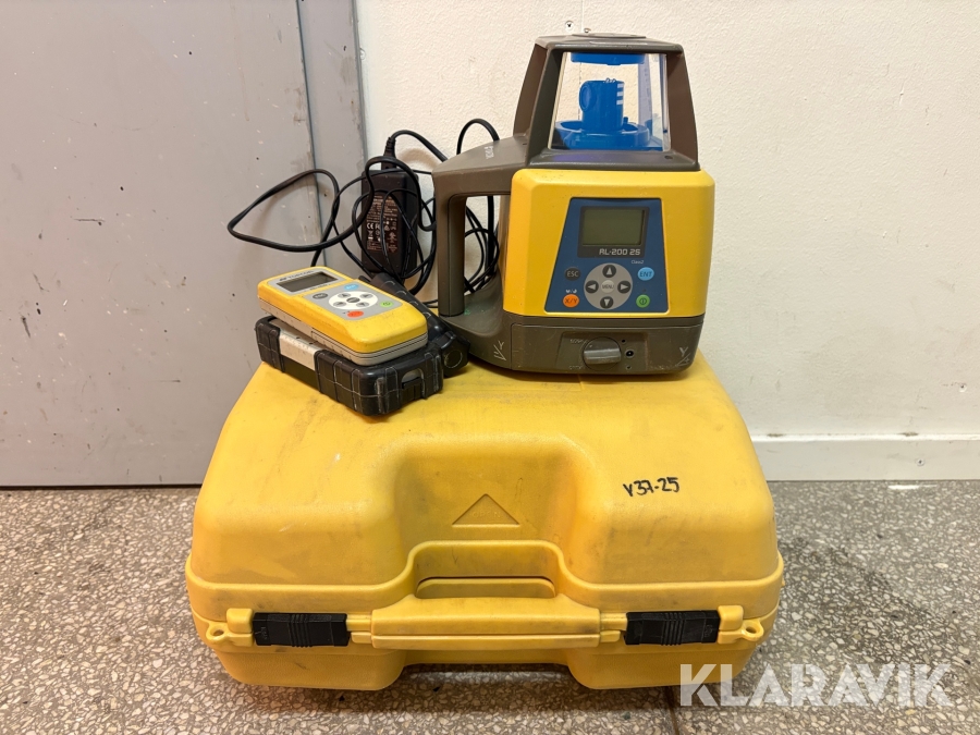 Tvåfallslaser Topcon RL-200 2S inkl. mottagare, fjärrkontroll & laddare