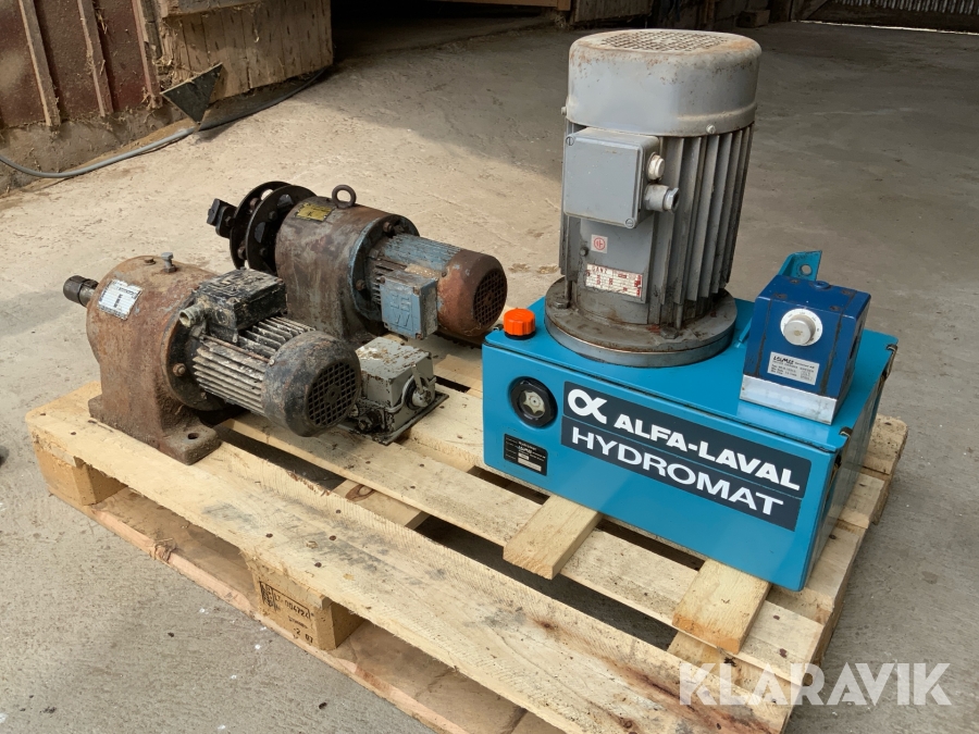 Hydraulaggregat Alfa-Laval Hydromat /kuggväxelmotorer 2st