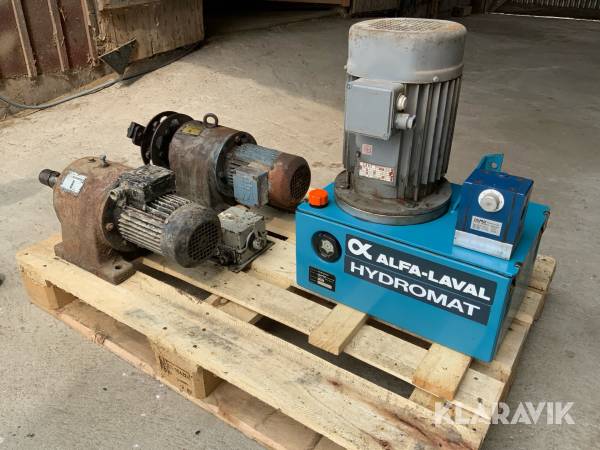 Hydraulaggregat Alfa-Laval Hydromat /kuggväxelmotorer 2st