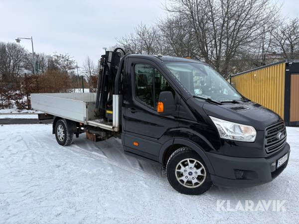 Flakbil Ford Transit med kran