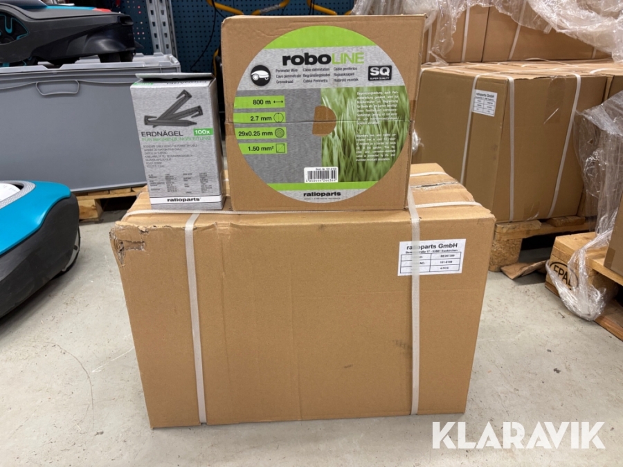 Begränsningskabel och spik till robotgräsklippare Roboline