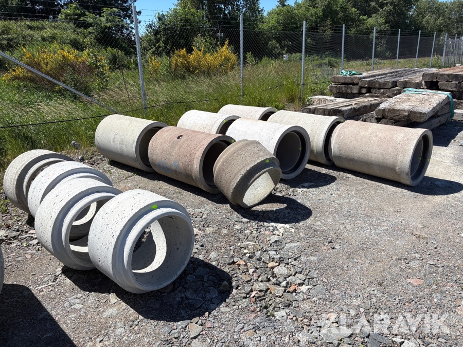 Betongrör, 12st i varierande storlekar