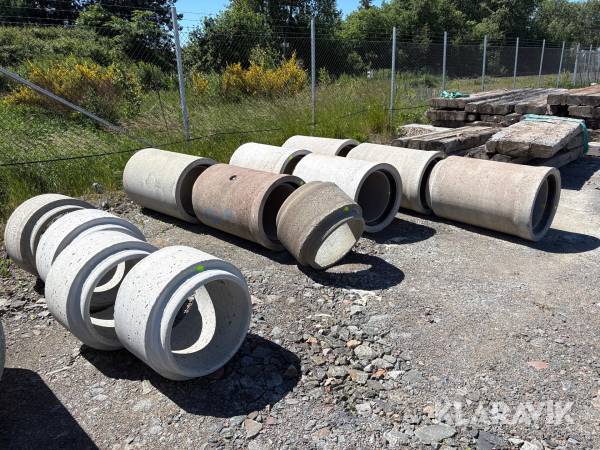 Betongrör, 12st i varierande storlekar