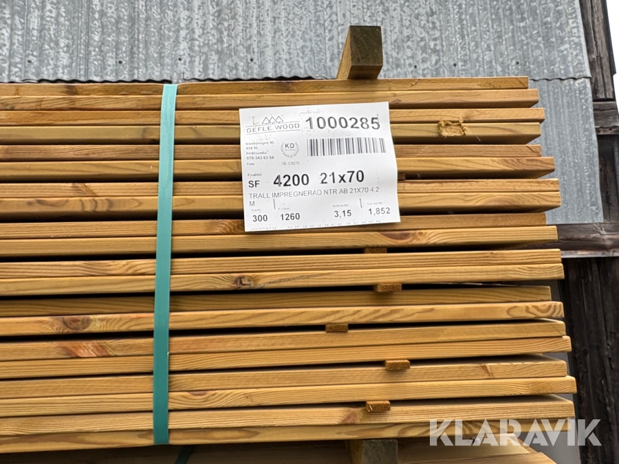 Trall impregnerad 21X70 4200 1 bunt/300 st