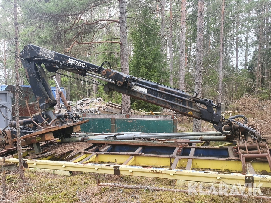 Kran med grip för flakmontage Hiab 100