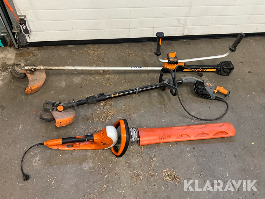 Häcksax och trimmer Stihl & Pellenc