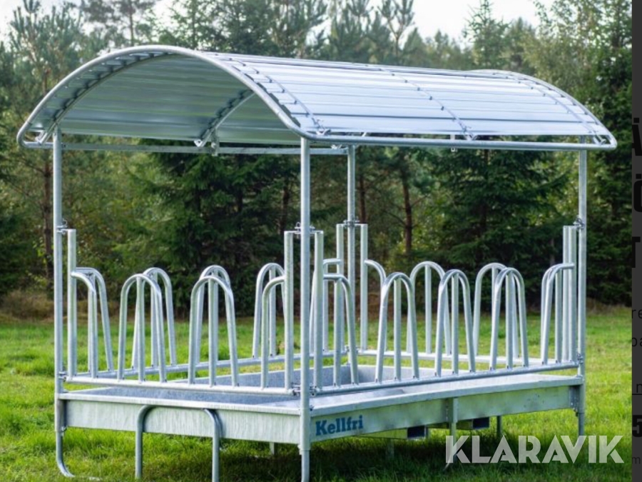 Foderhäck med bogstöd för nöt 14 platser Kellfri