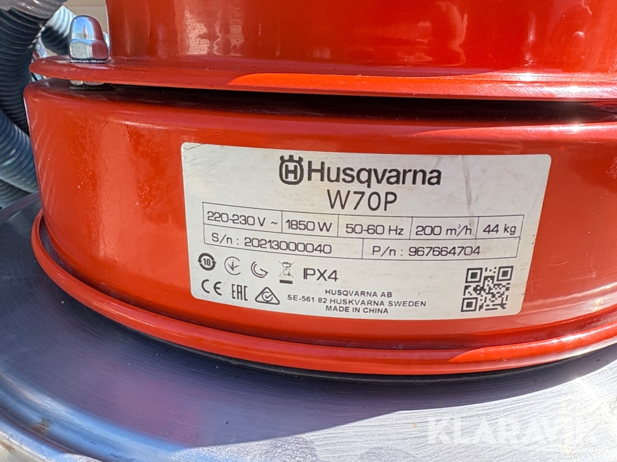 Våtsug Husqvarna W70P, Jönköping, Klaravik auktioner