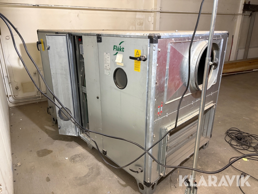 Ventilationsaggregat Fläkt Woods FTX system med återvinning kyl-baffel