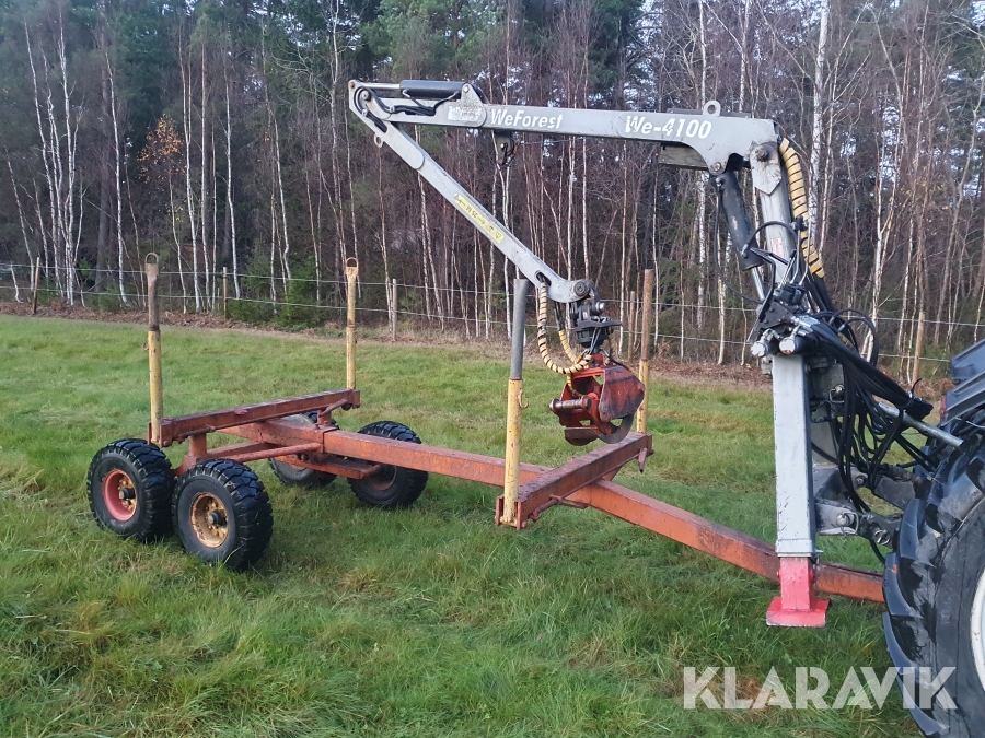 Kran Weimer We 4100 med skogsvagn 