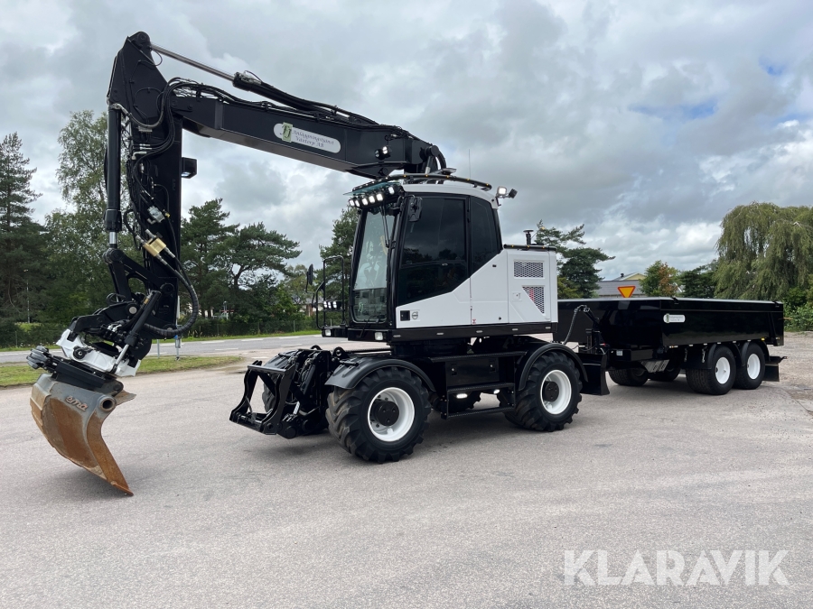Hjulgrävare Volvo EWR170E GPS / Vagn / 8 redskap
