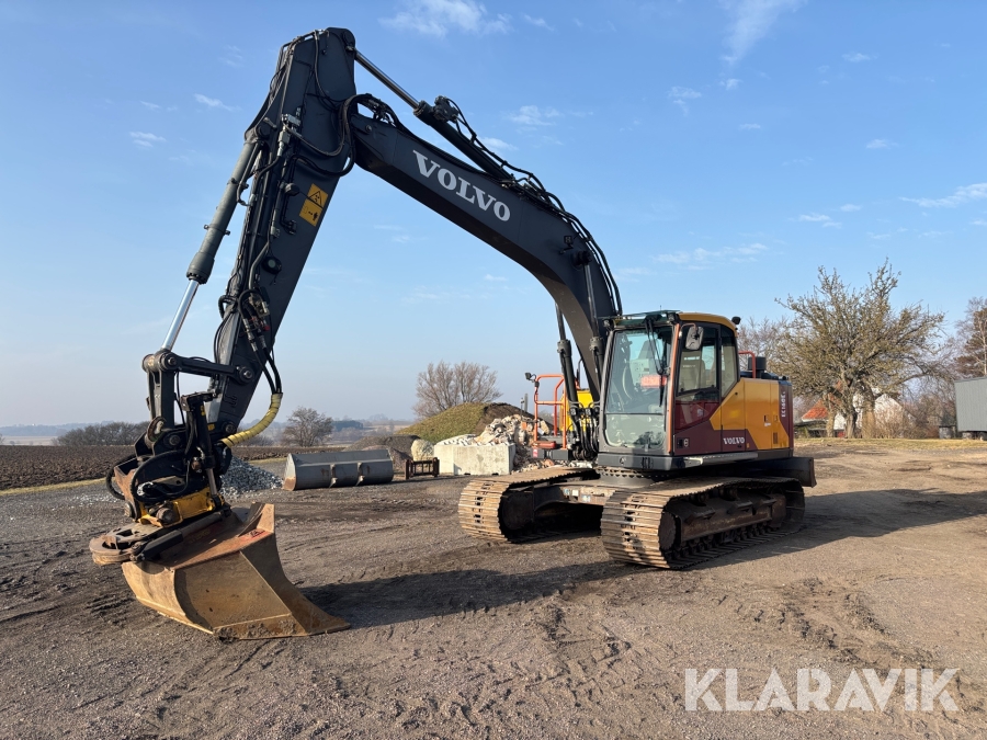 Grävmaskin Volvo EC160EL med tiltrotator