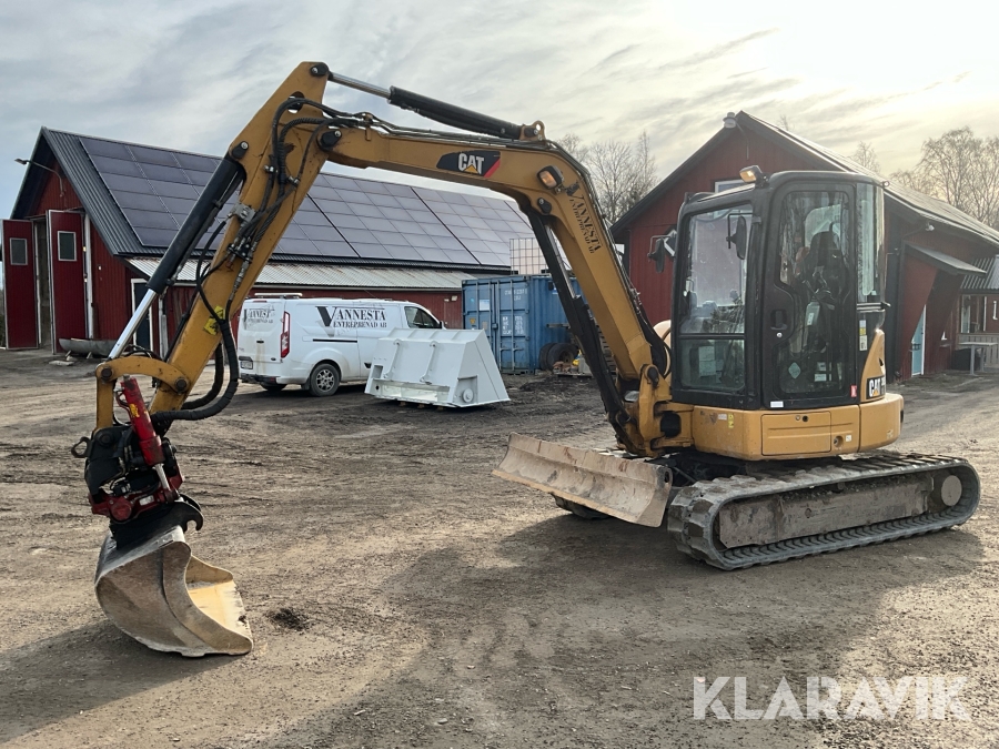 Grävmaskin CAT 305.5E CR med tiltrotator och 3st skopor