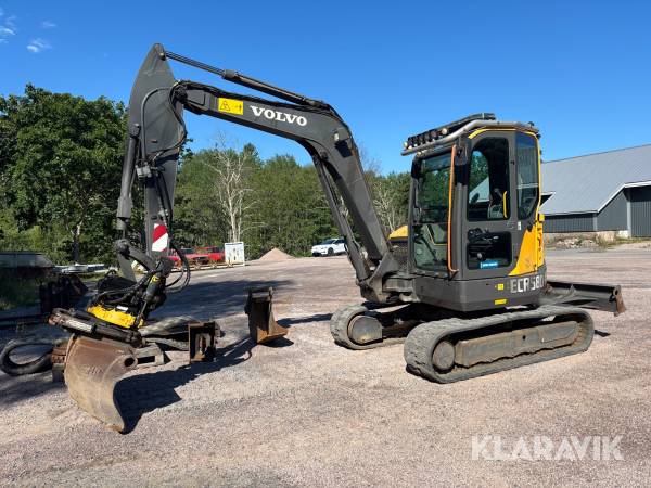 Grävmaskin Volvo ECR58D med redskap