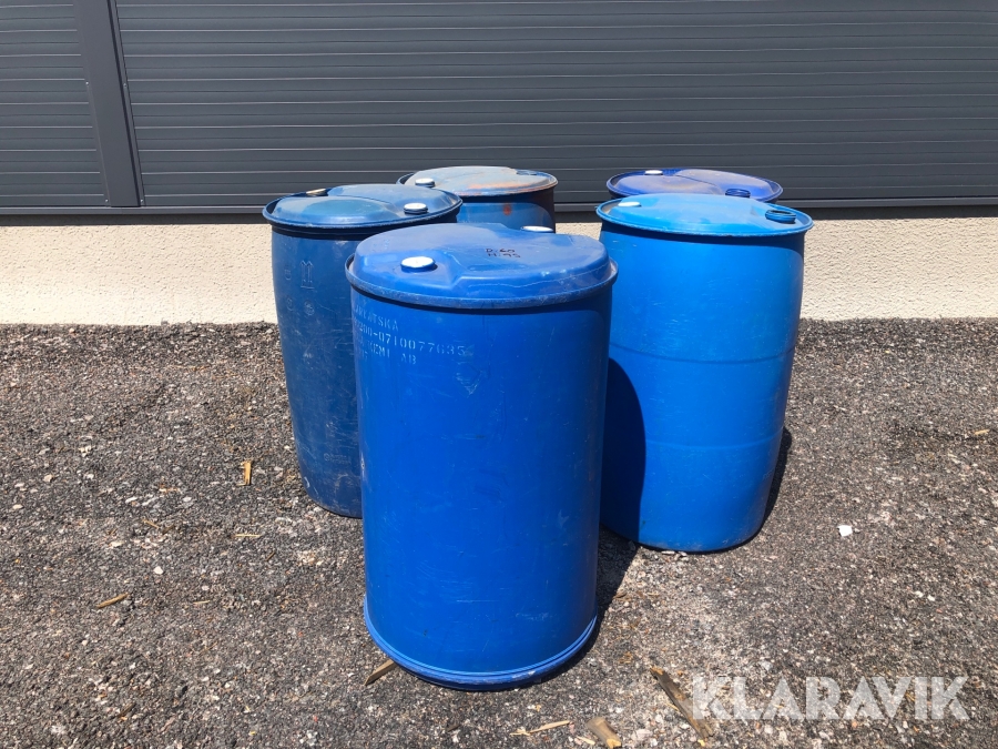 Plasttunnor 5st 200 liter  
