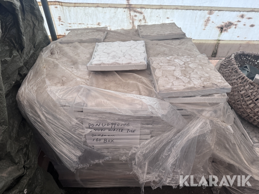 Vit marmor mosaik ca 76m2