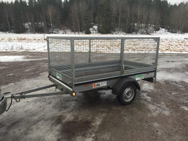 Släpkärra med galler