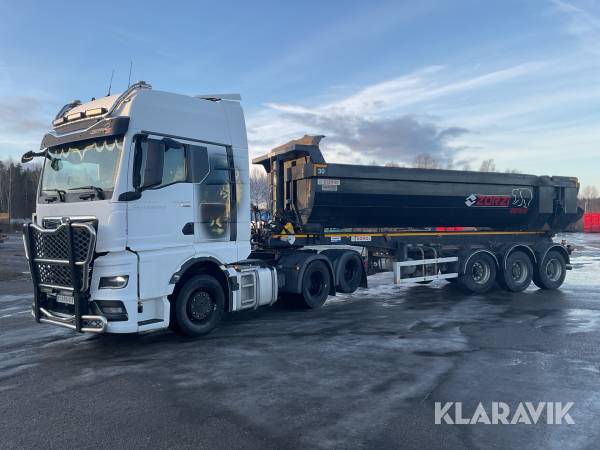Dragbil MAN TGX28.470 med Tipptrailer Individual