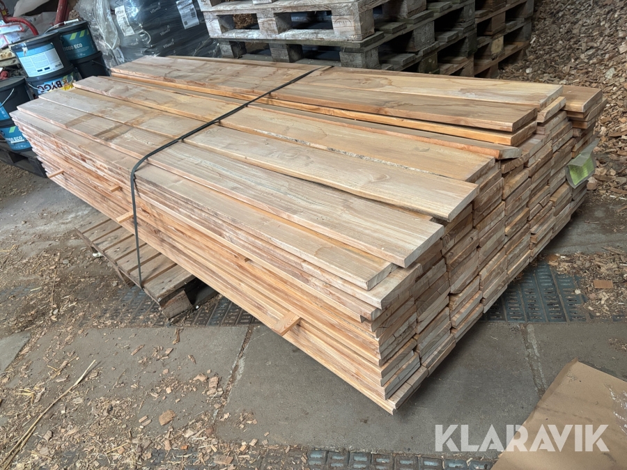 Teak-Virke 22x120x2400mm - 140st