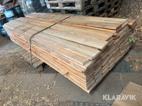 Teak-Virke 22x120x2400mm - 140st