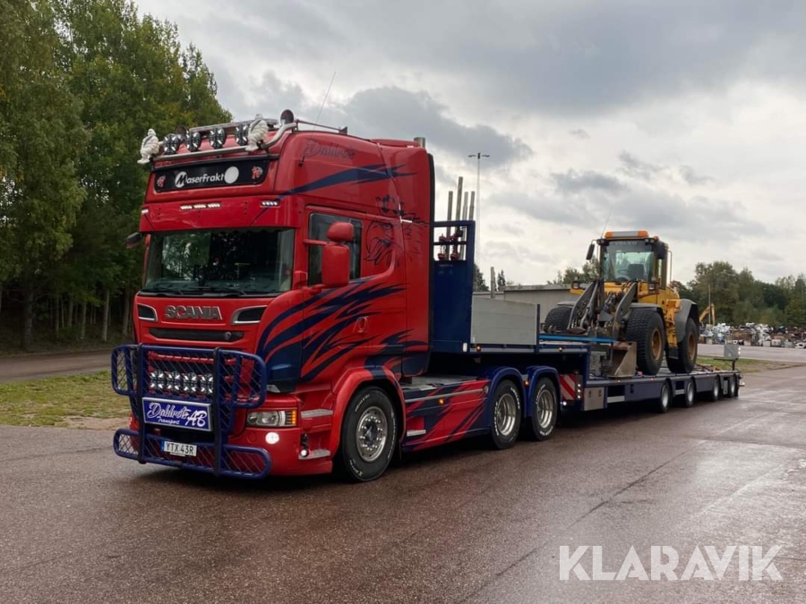 Lastbil Scania R730 6x4 med trailer