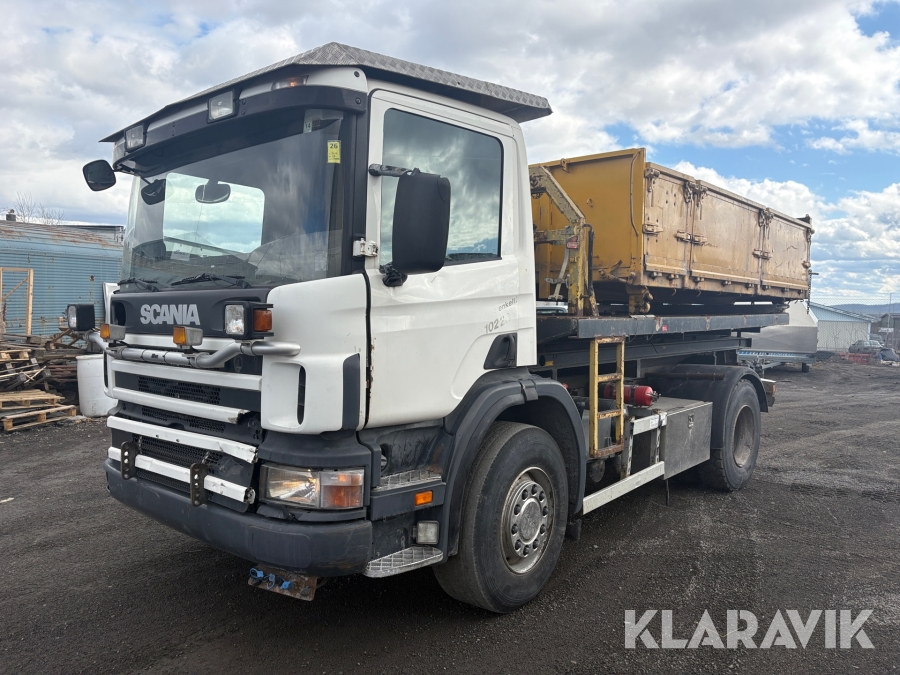 Lastbil med saxflak Scania P94GB 4x2