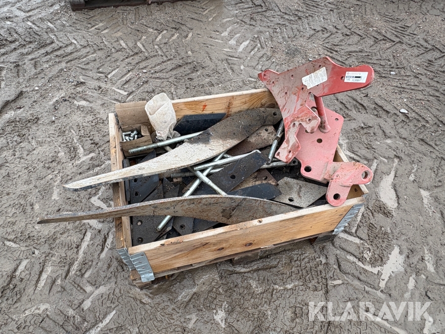 Diverse delar till kulplog med gallervältar