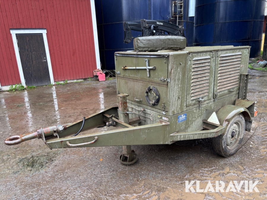 Elverk på släpvagn Kalmar Verkstads 15 kVA