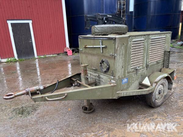 Elverk på släpvagn Kalmar Verkstads 15 kVA