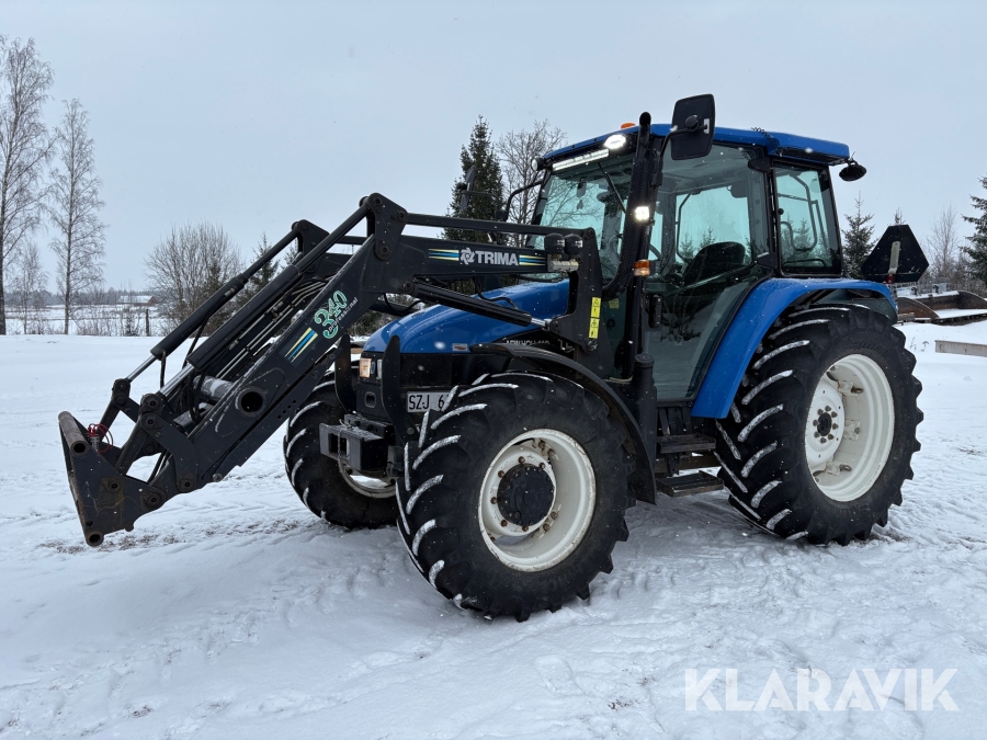 Traktor New Holland TL90 med lastare & redskap