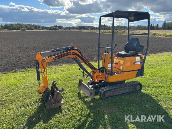 Grävmaskin / minigrävare Hanix H08B med skopor