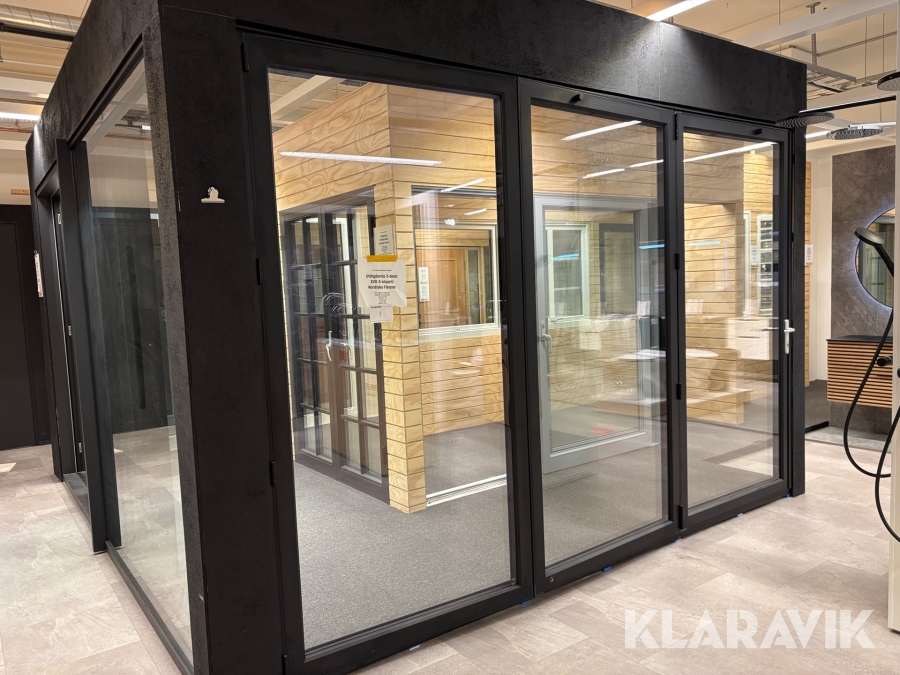 Vikparti utåtgående 3-delat Nordiska Fönster 3VO-3 vikparti Fjäll