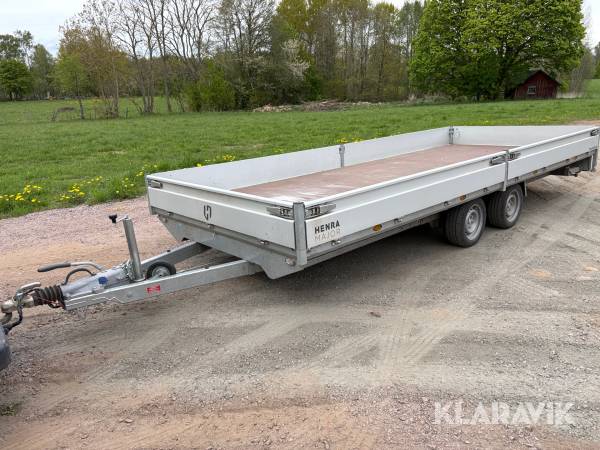 Personbilssläp Henra Major med lämmar, stödben & ramper