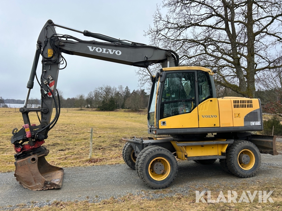 Grävmaskin Volvo EW160C med skopa & rotator B20